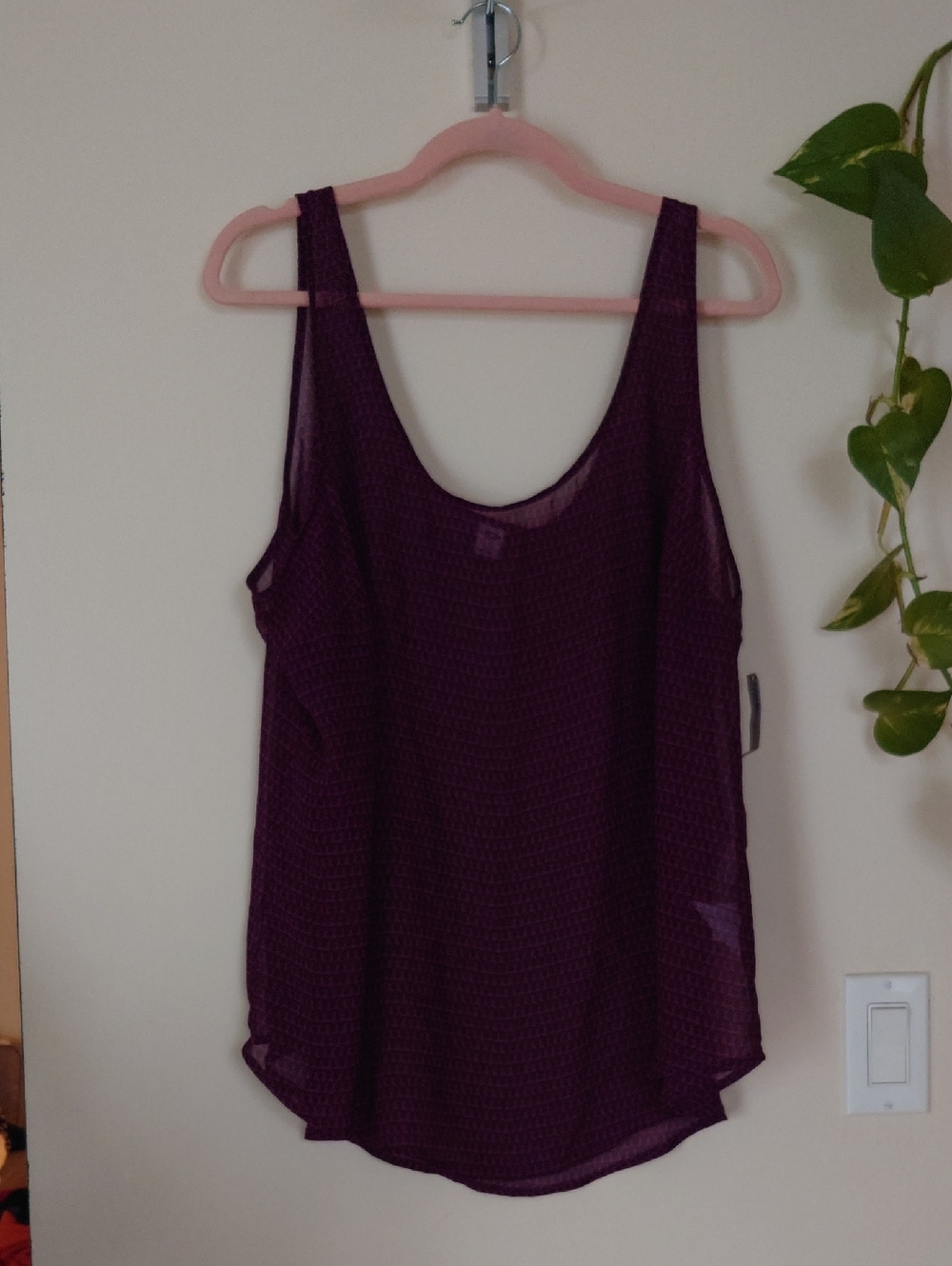 Old Navy Plum Sheer Sleeveless Tank